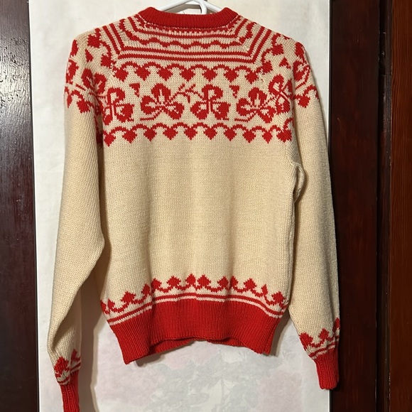 Vintage rare O. Allers Nilssen Norway handloomed 100% cardigan sweater, - Picture 2 of 6